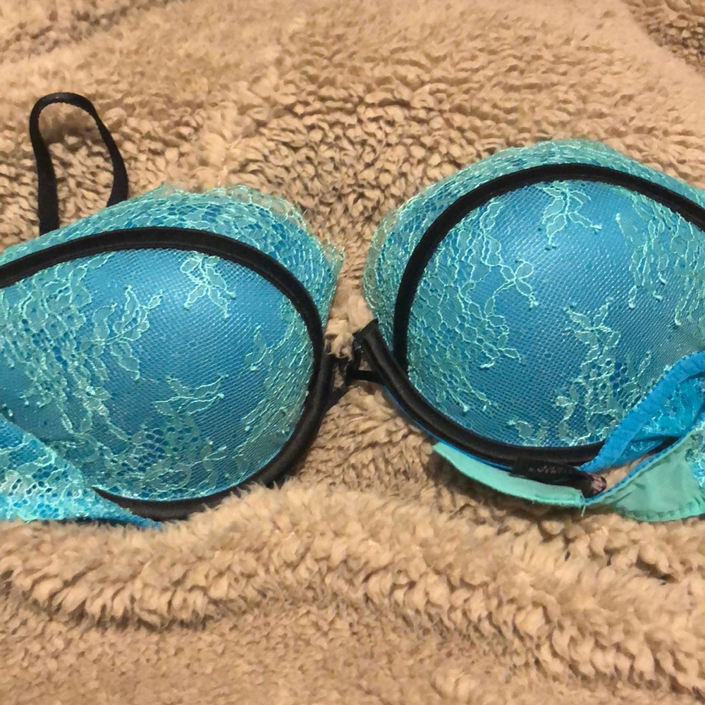 VS Blue Lace Sexy Push-up Bra 32D